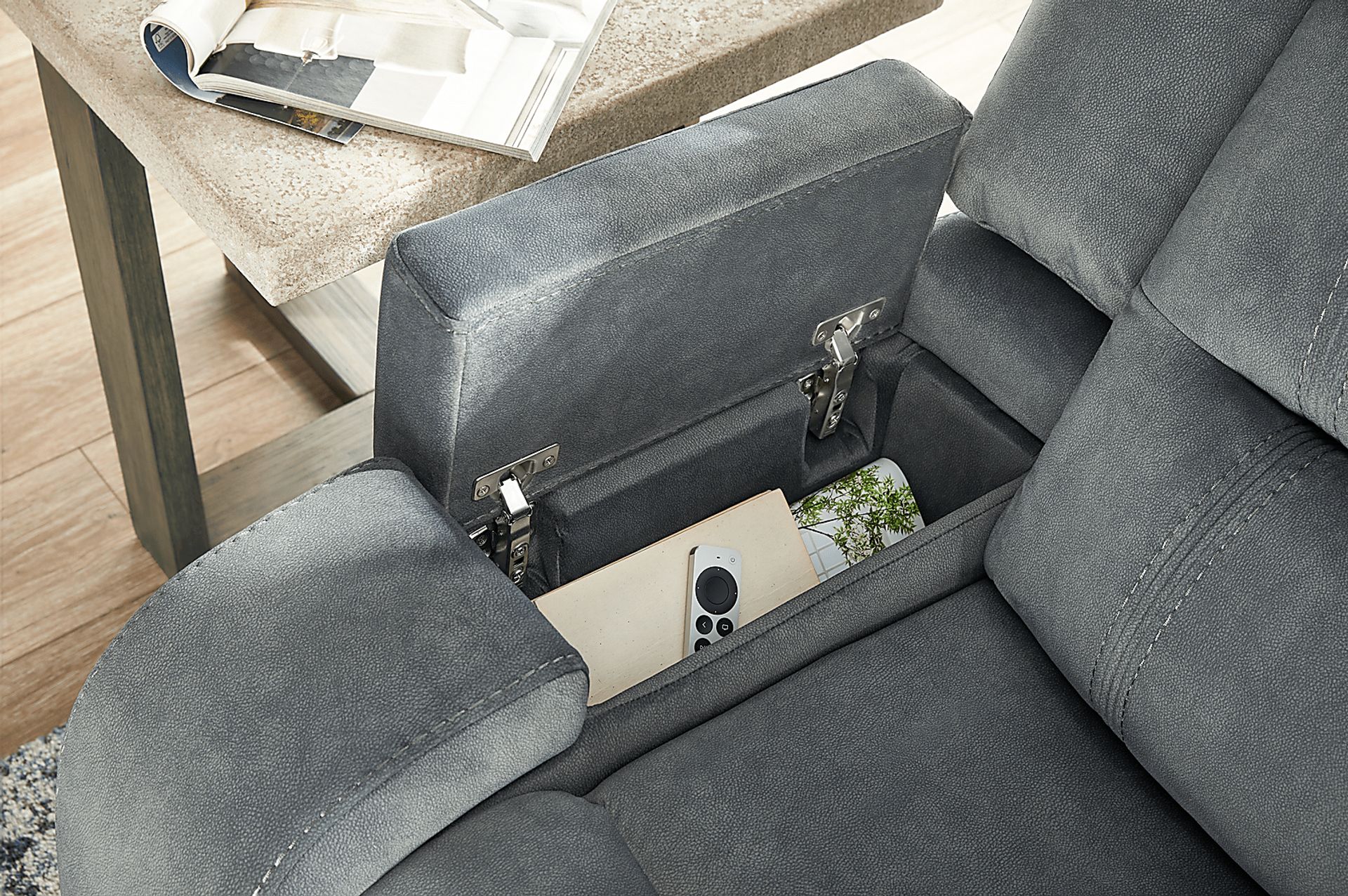 McKinley Graphite Power Reclining Sofa - Image 7