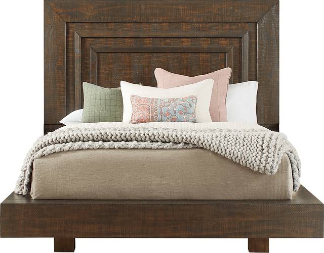Mckinnon Dark Brown 3 Pc King Platform Bed - Thumbnail - Image 1