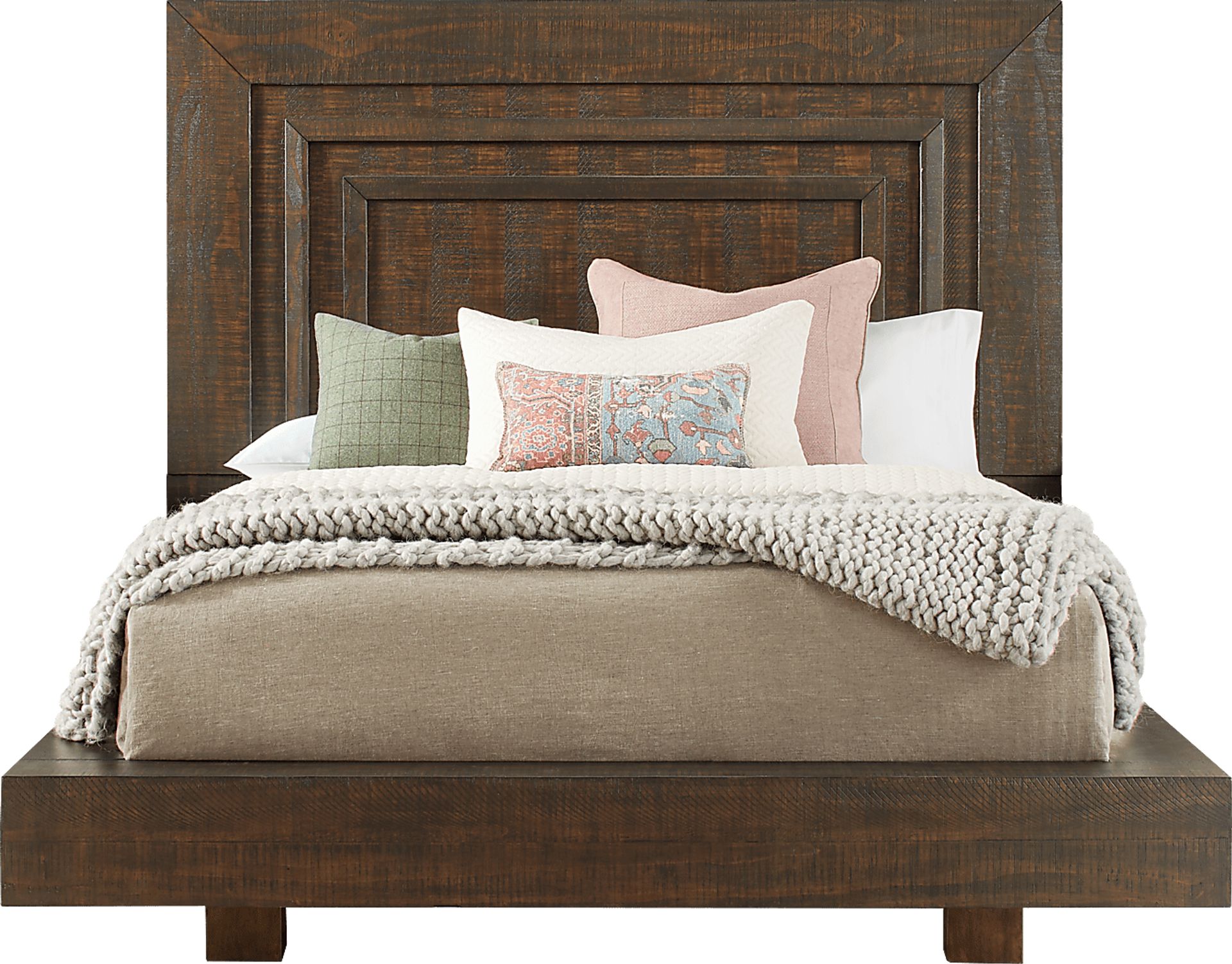 Mckinnon Dark Brown 3 Pc King Platform Bed - Image 1