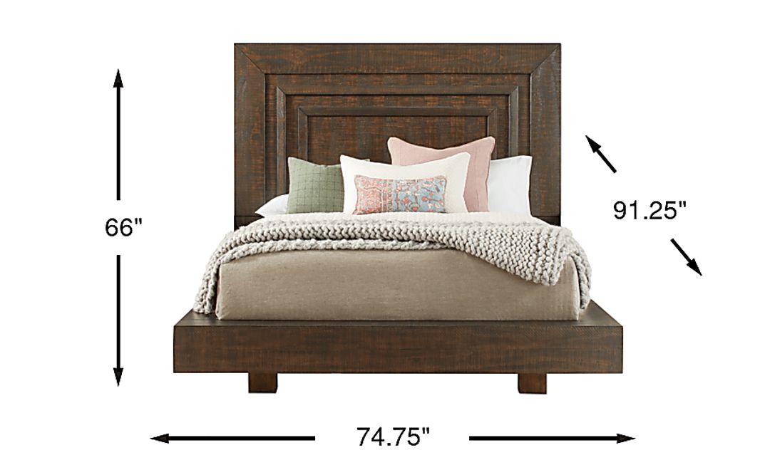 Mckinnon Dark Brown 3 Pc Queen Platform Bed