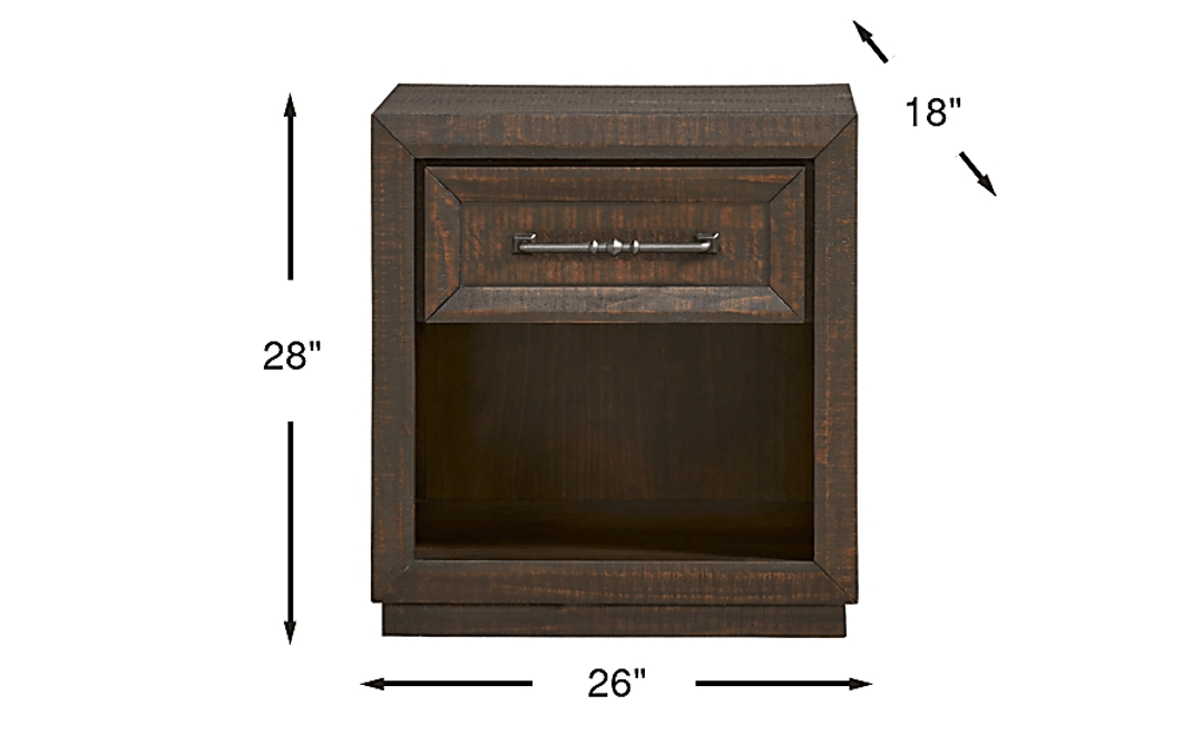 Mckinnon Dark Brown Nightstand