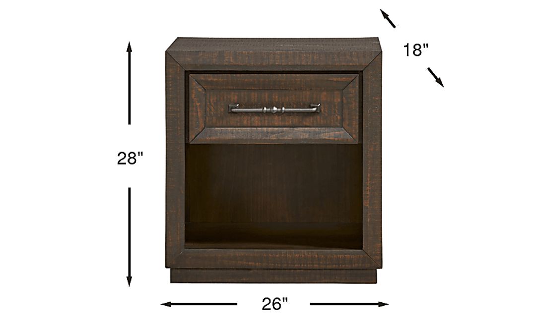 Mckinnon Dark Brown Nightstand