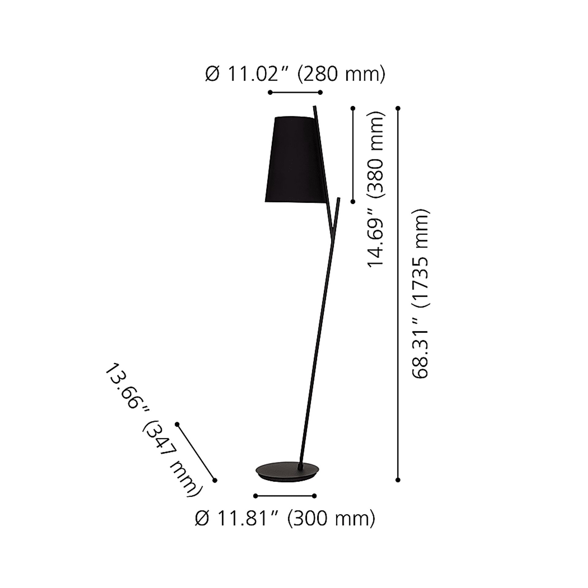 Mcquade Boulevard Black Floor Lamp - Image 3