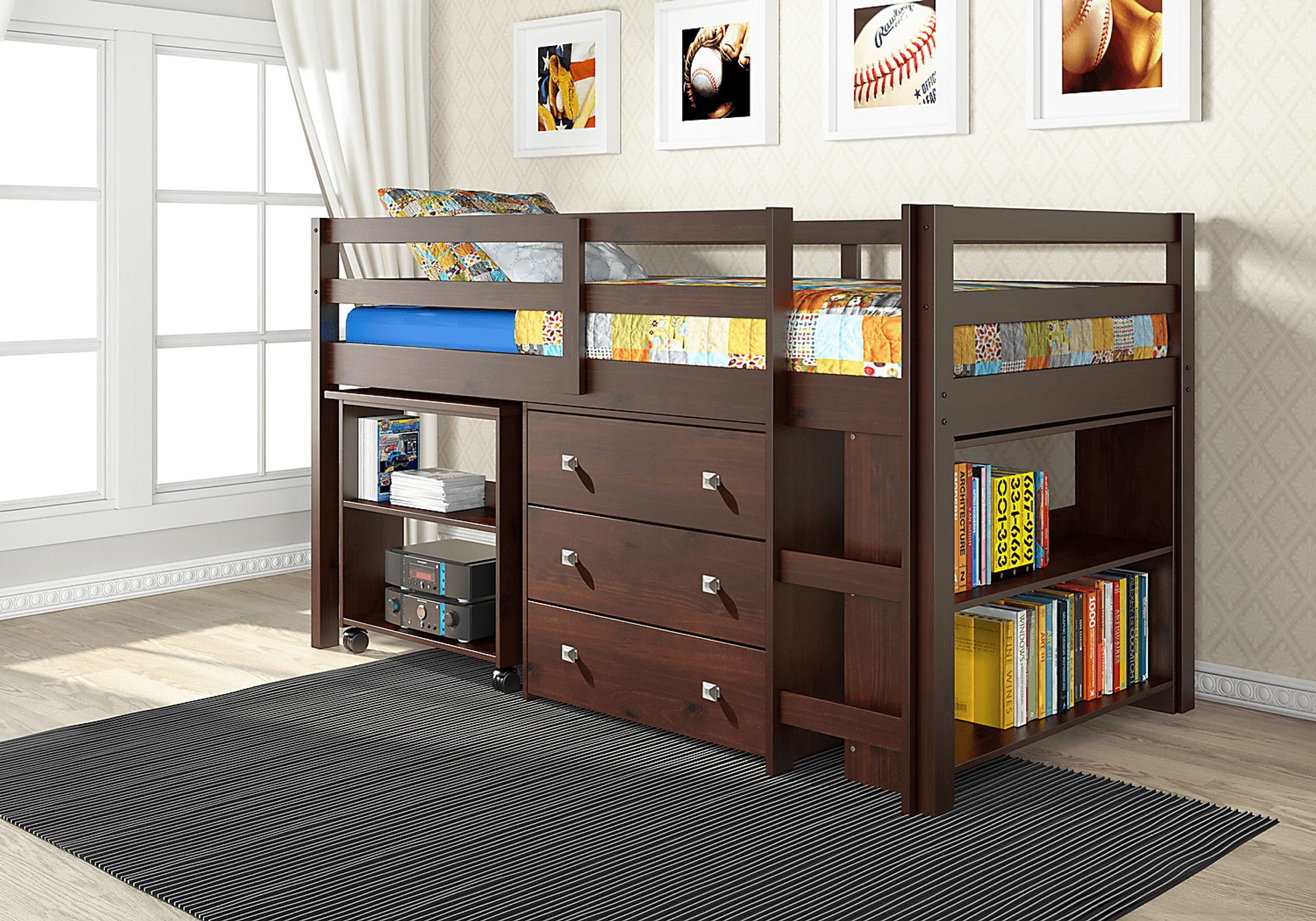 McVay Brown Twin Low Loft Bed - Image 2