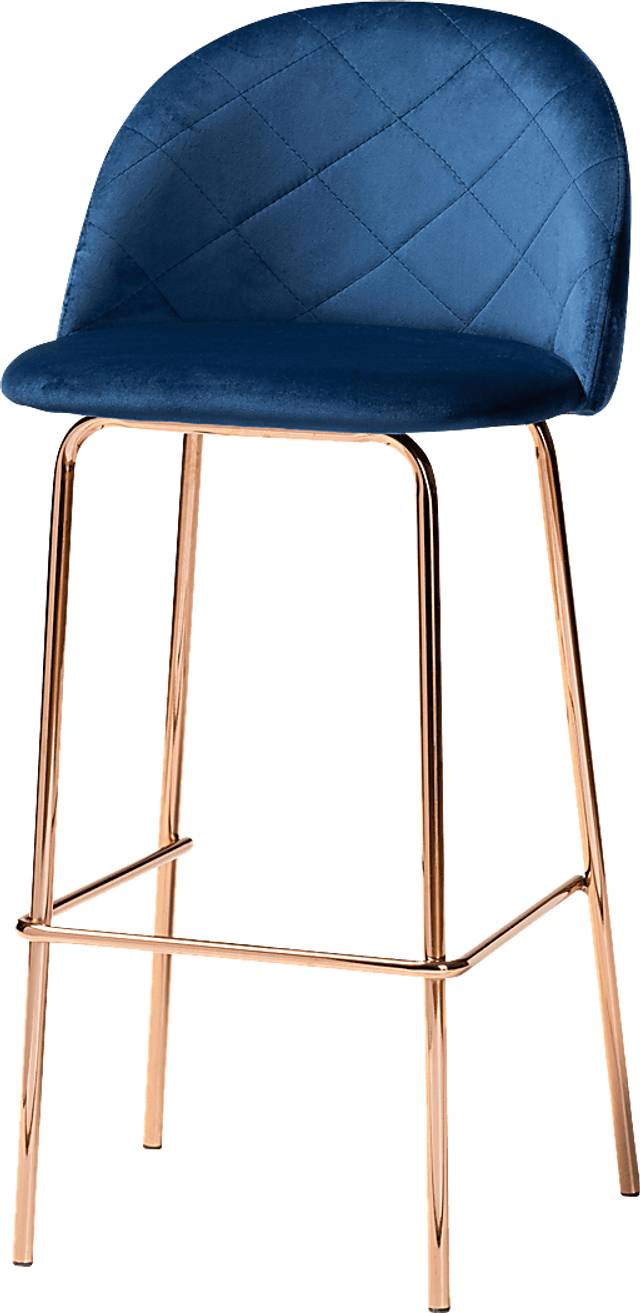McVey Blue Bar Stool, Set of 4 - Thumbnail - Image 2