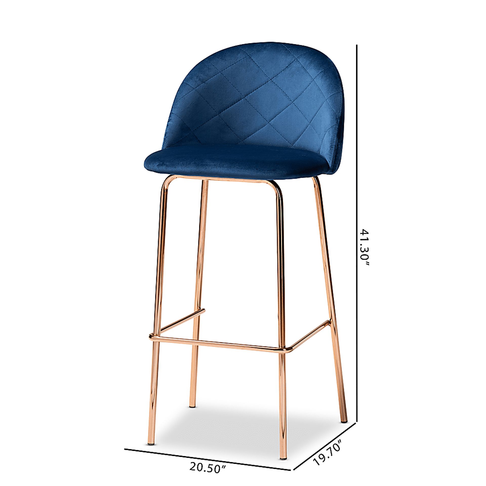 McVey Blue Bar Stool, Set of 4 - Image 7