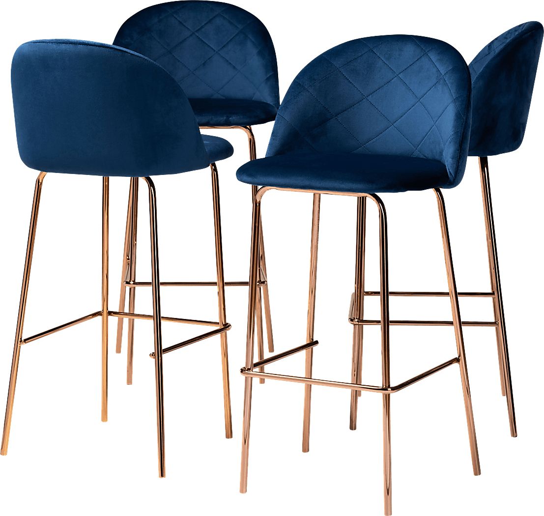 McVey Blue Bar Stool, Set of 4 Rooms To Go