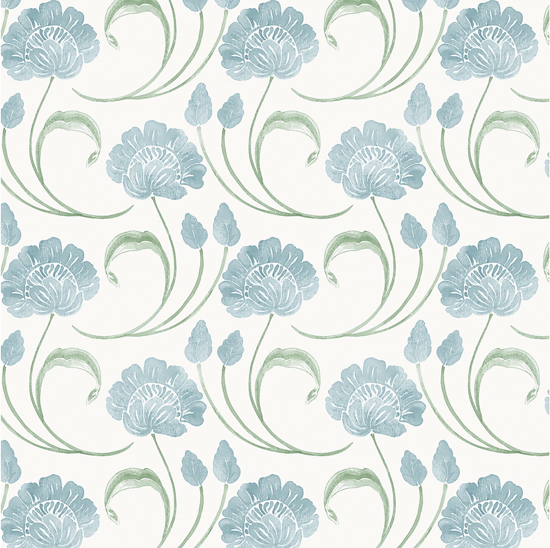 Meadow Breeze Sage Full Upholstered Bed - Image 5