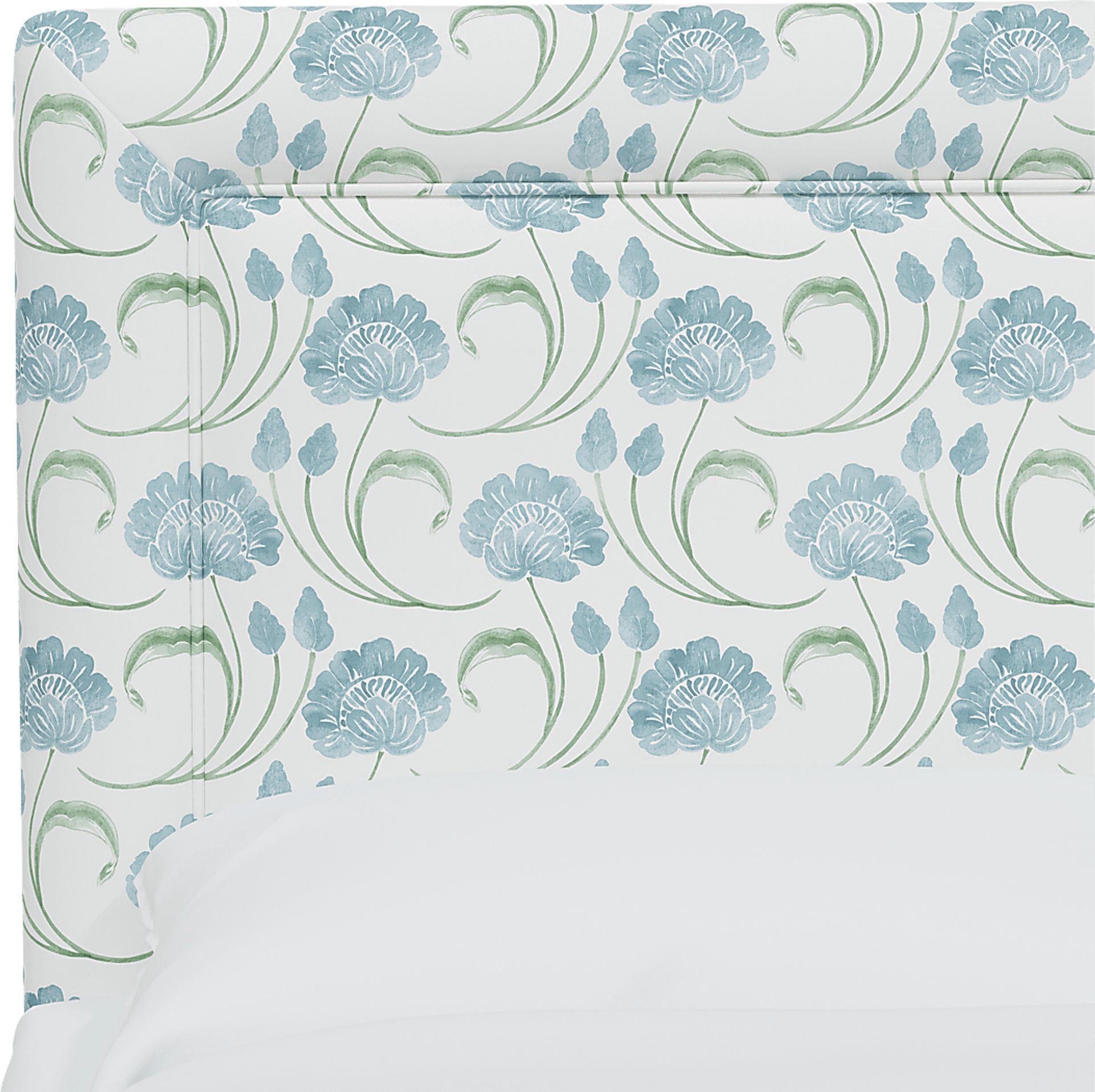 Meadow Breeze Sage Full Upholstered Headboard - Image 4