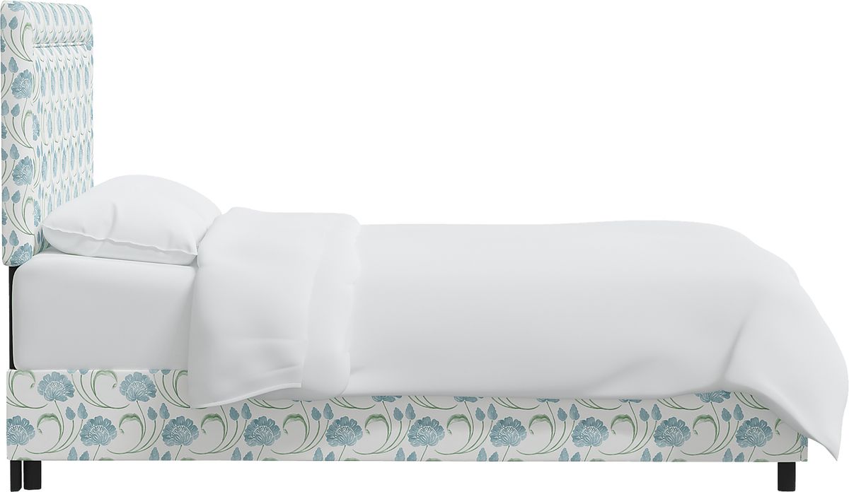 Meadow Breeze Green Colors Sage Cotton Fabric King Bed | Rooms to Go