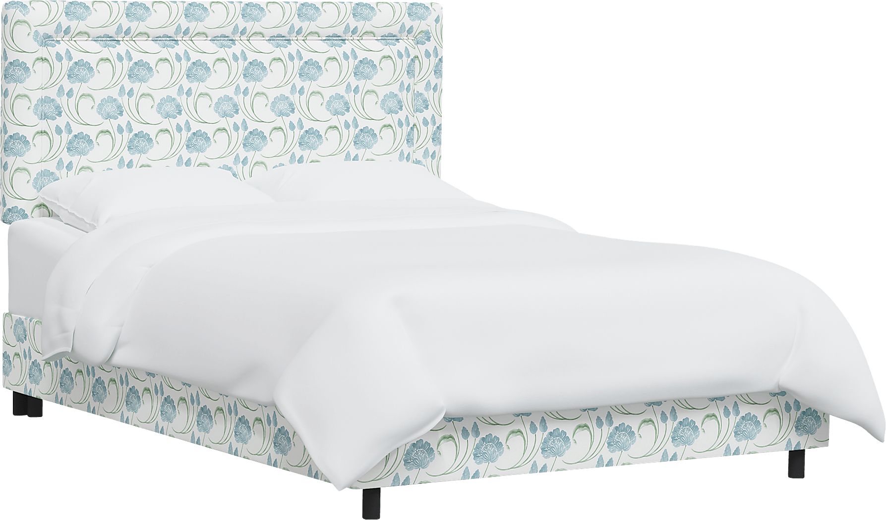Meadow Breeze Green Colors Sage Cotton Fabric King Bed | Rooms to Go