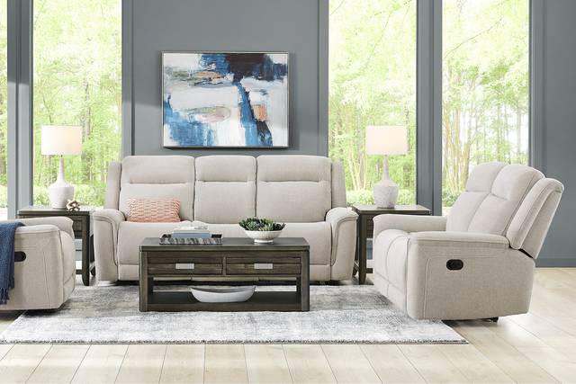Meadow Park Cement 2 Pc Reclining Living Room - Thumbnail - Image 1