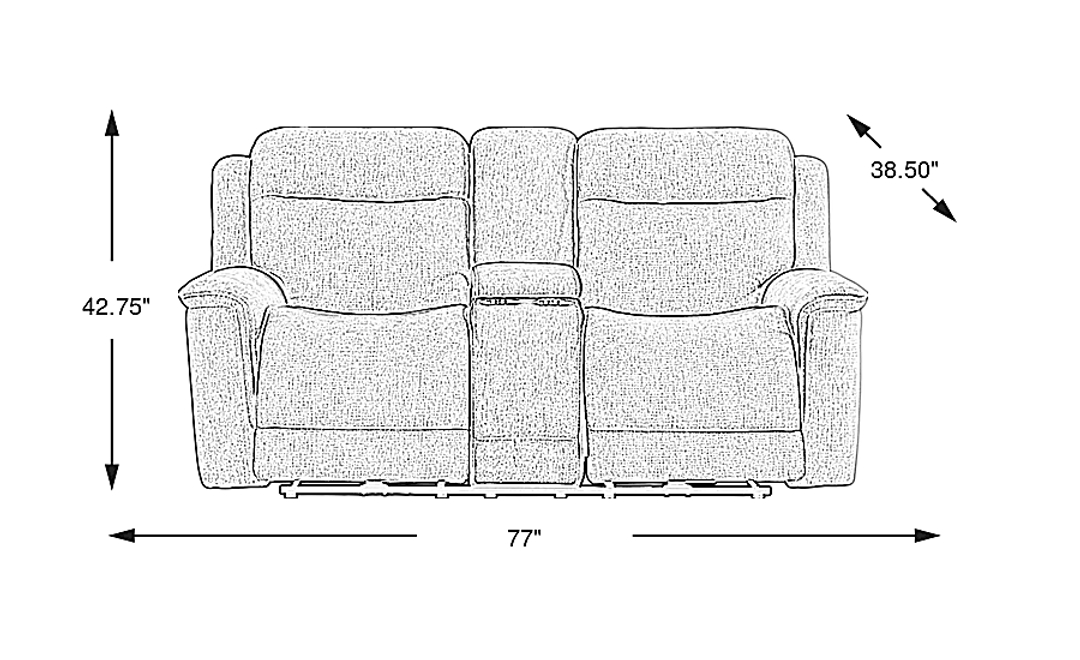 Meadow Park Dual Power Reclining Loveseat