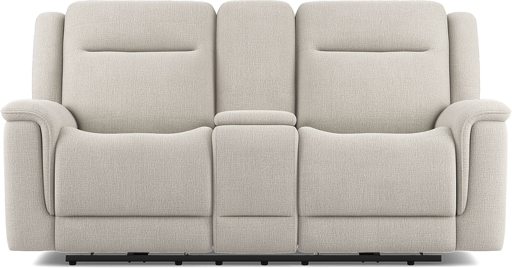 Meadow Park Cement Dual Power Reclining Console Loveseat