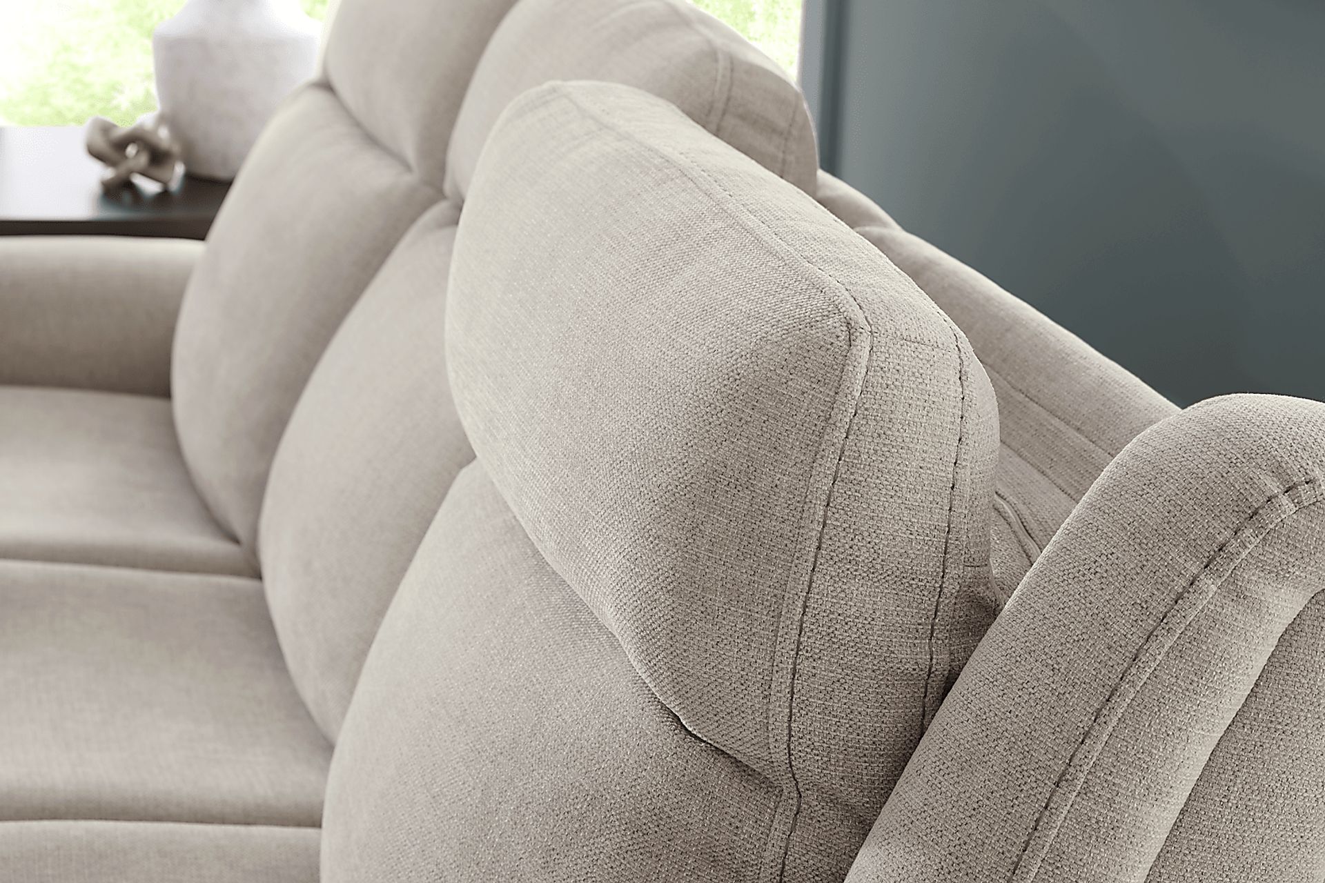 Meadow Park Cement 7 Pc Dual Power Reclining Living Room - Image 6
