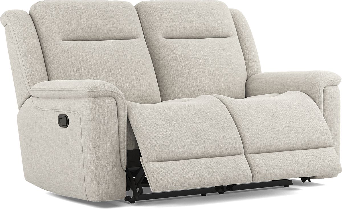 Meadow Park 2 Pc Cement Gray Chenille Fabric Dual Power Reclining ...