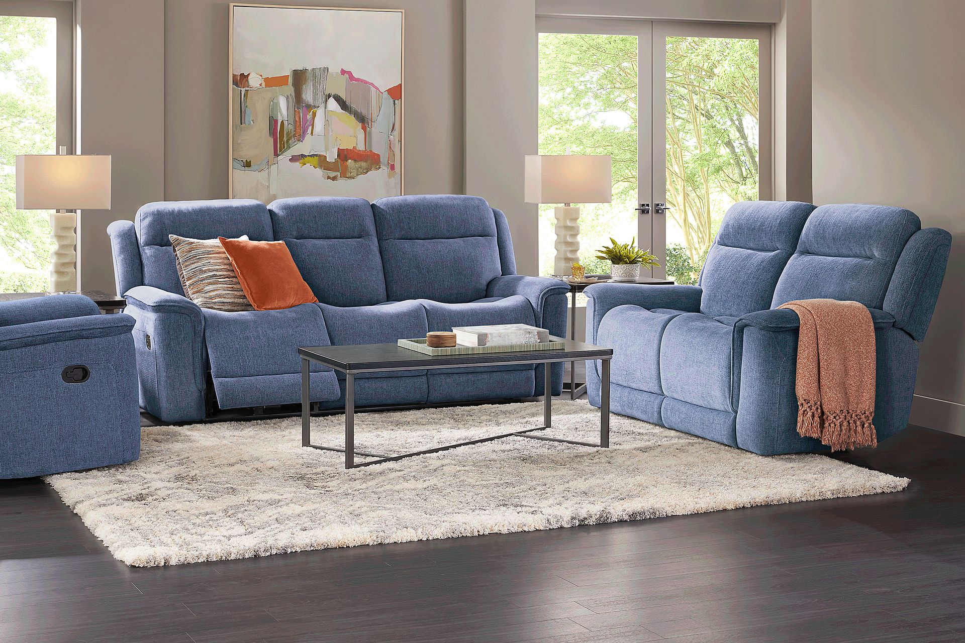 Meadow Park Cobalt 2 Pc Reclining Living Room - Image 1