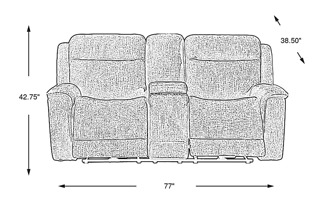 Meadow Park Dual Power Reclining Loveseat