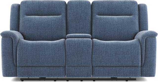 Meadow Park Cobalt Dual Power Reclining Console Loveseat - Thumbnail - Image 1