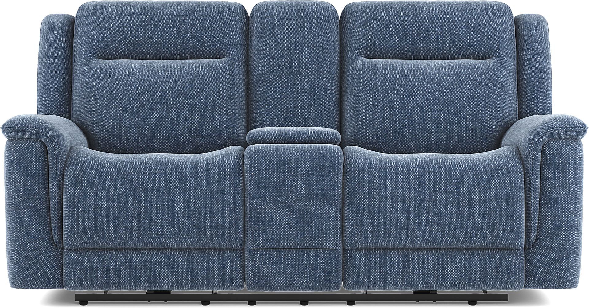 Meadow Park Cobalt Dual Power Reclining Console Loveseat - Image 1