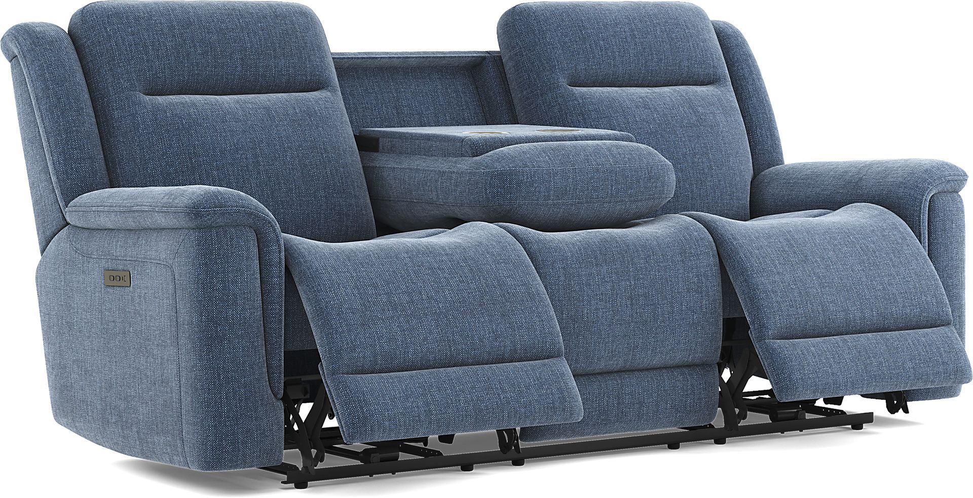 Meadow Park Cobalt Dual Power Reclining Sofa - Image 3