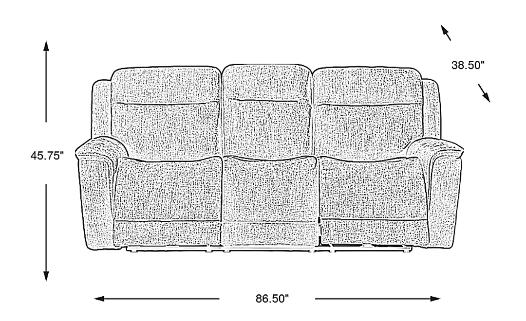 Meadow Park Dual Power Reclining Sofa