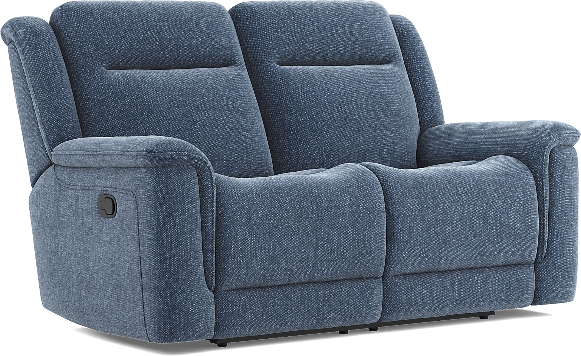Meadow Park Cobalt Reclining Loveseat - Image 4