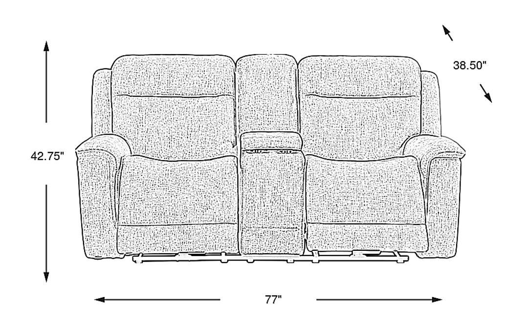 Meadow Park Dual Power Reclining Loveseat