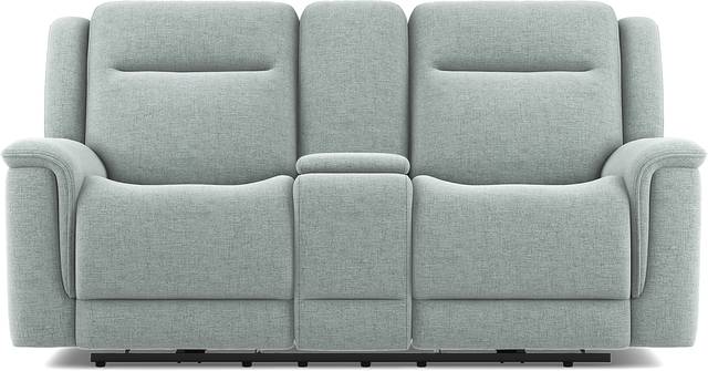 Meadow Park Seafoam Dual Power Reclining Console Loveseat - Thumbnail - Image 1