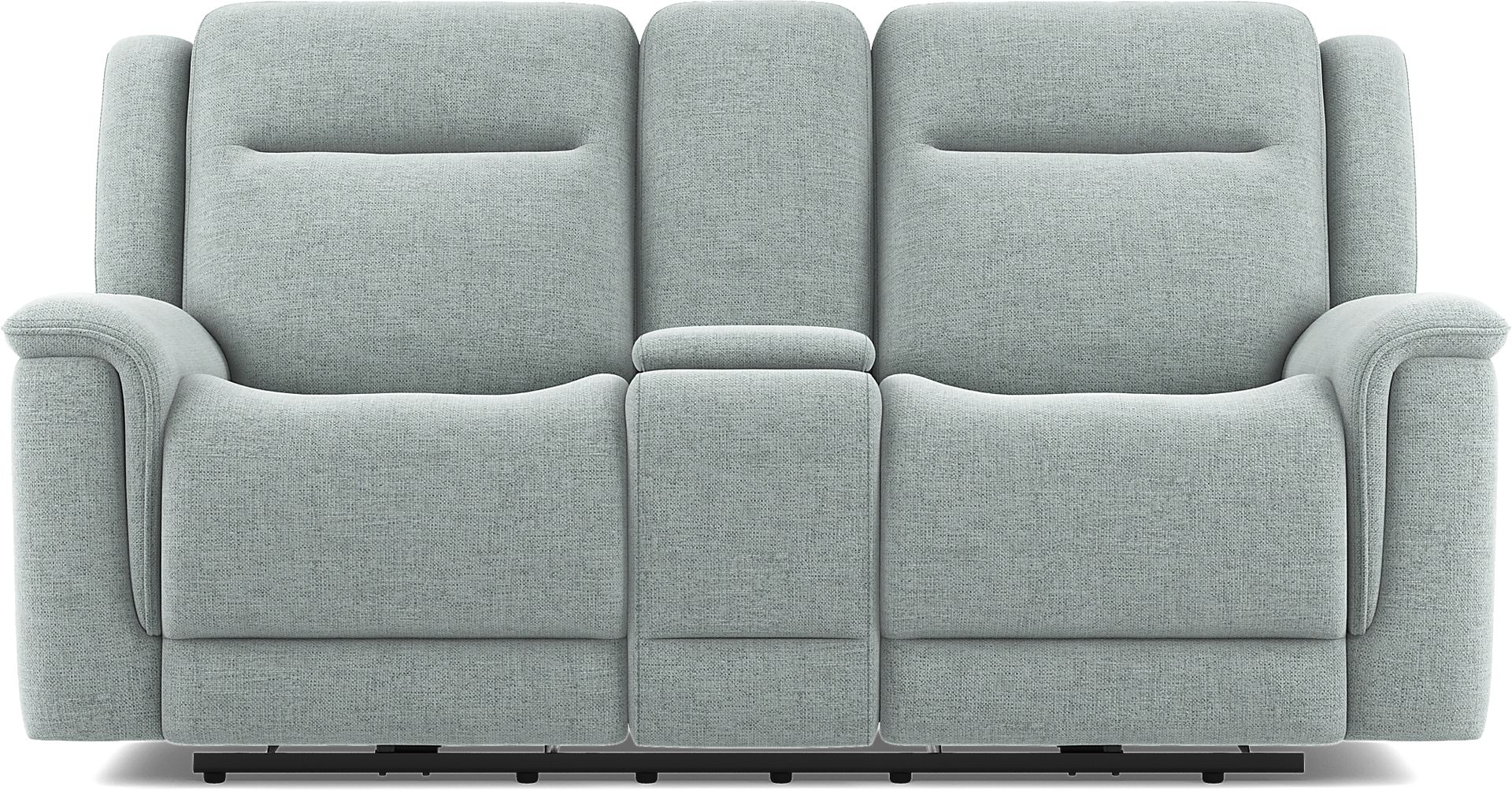 Meadow Park Seafoam Dual Power Reclining Console Loveseat - Image 1