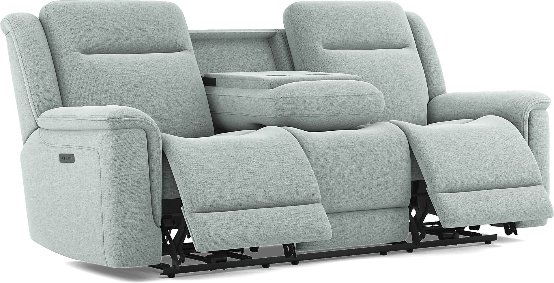 Meadow Park Seafoam 2 Pc Living Room with Dual Power Reclining Sofa - Image 3