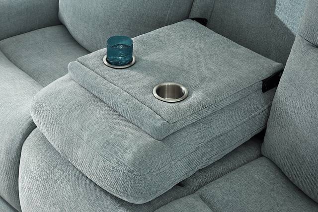 Meadow Park Seafoam 7 Pc Living Room with Dual Power Reclining Sofa - Thumbnail - Image 7