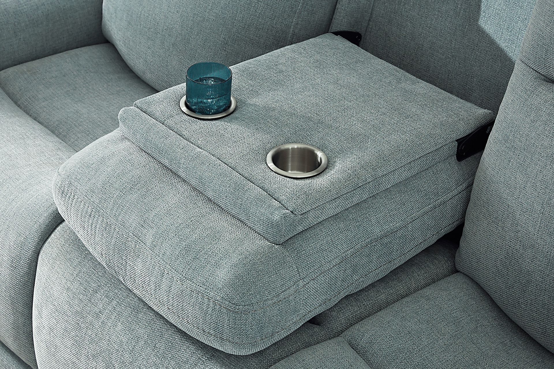 Meadow Park Seafoam Dual Power Reclining Sofa - Image 7