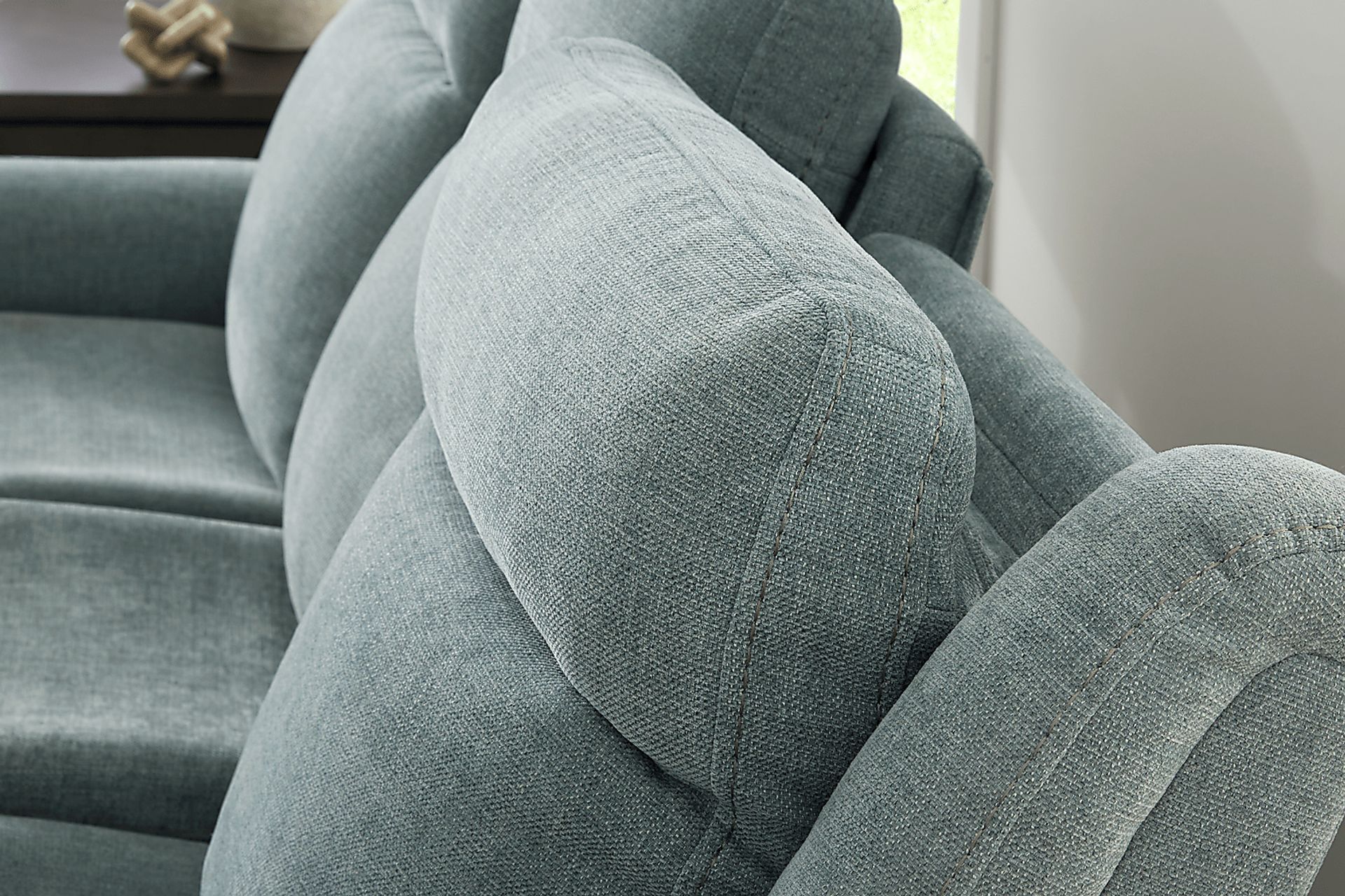 Meadow Park Seafoam Dual Power Reclining Sofa - Image 10