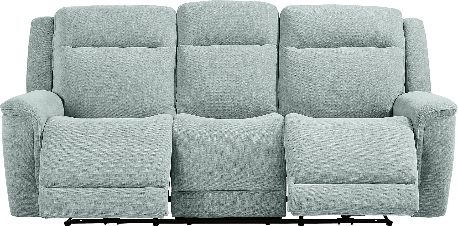 Meadow Park Seafoam Dual Power Reclining Sofa - Image 1