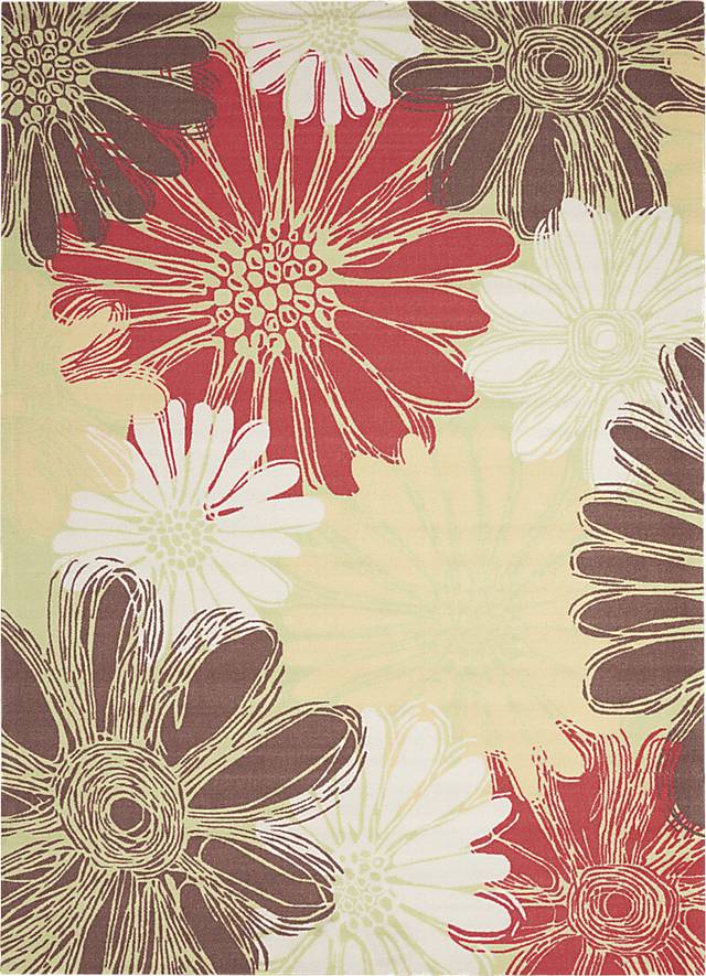 Meadowmere Yellow 7'9 x 10'10 Indoor/Outdoor Rug - Thumbnail - Image 1