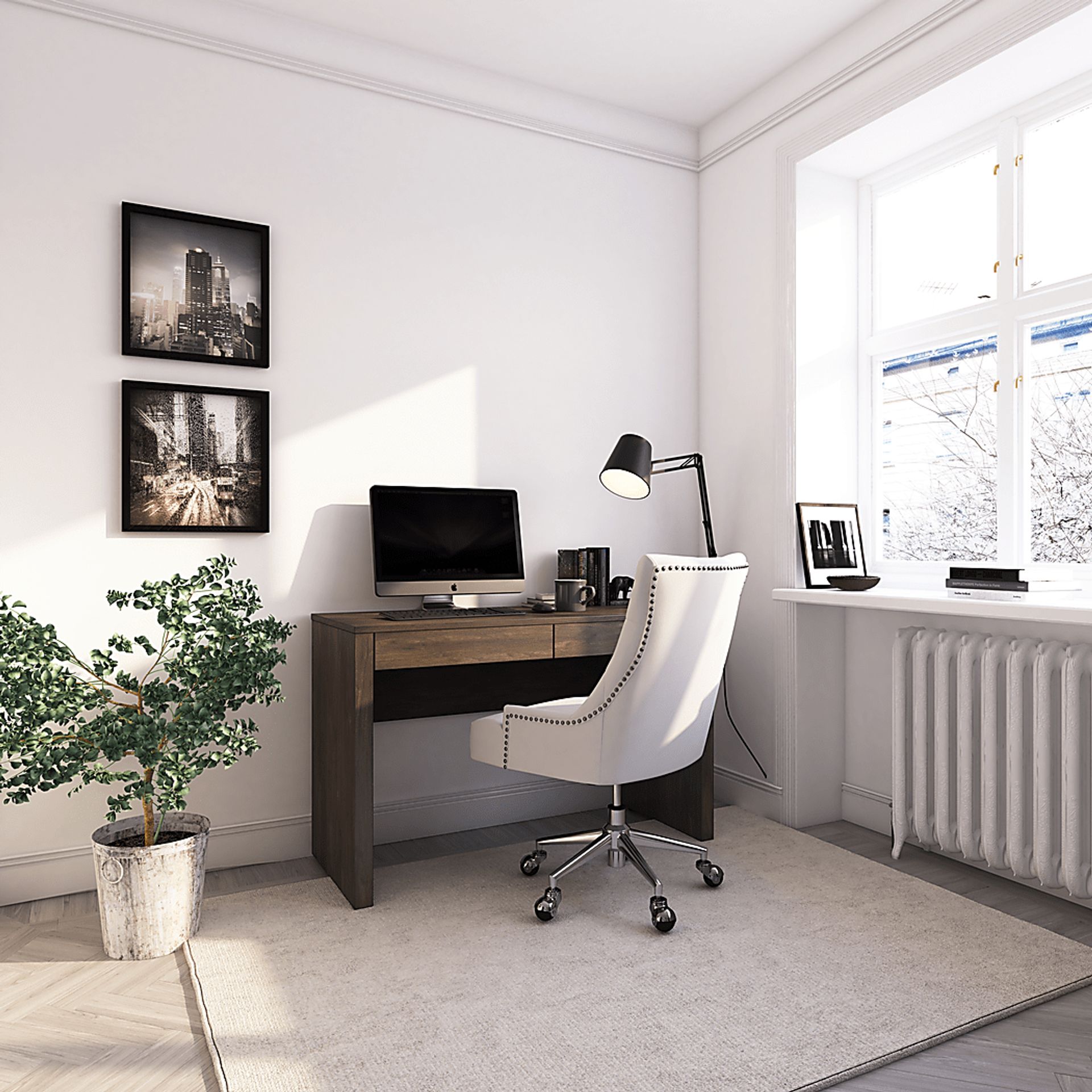 Mearns Beige Office Chair - Image 3