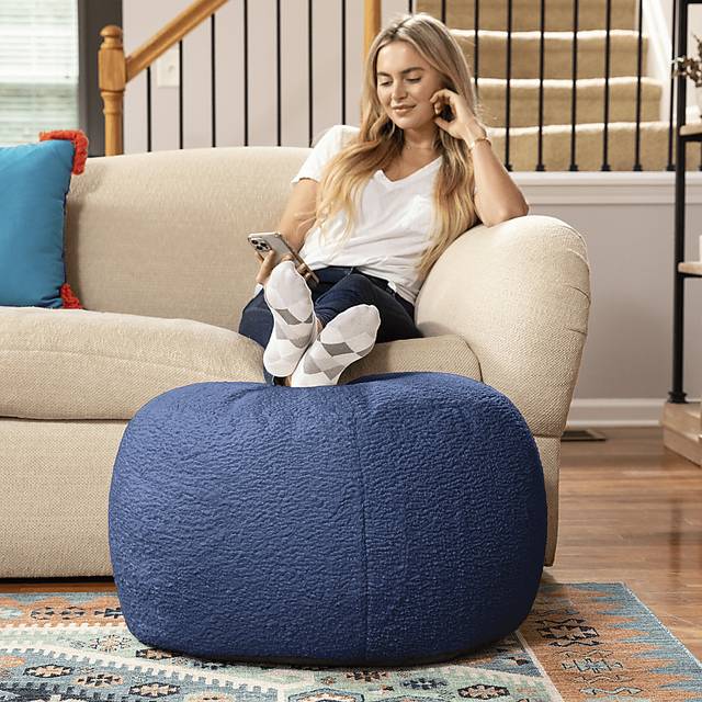Meashi Indigo Shealing Pouf - Thumbnail - Image 3