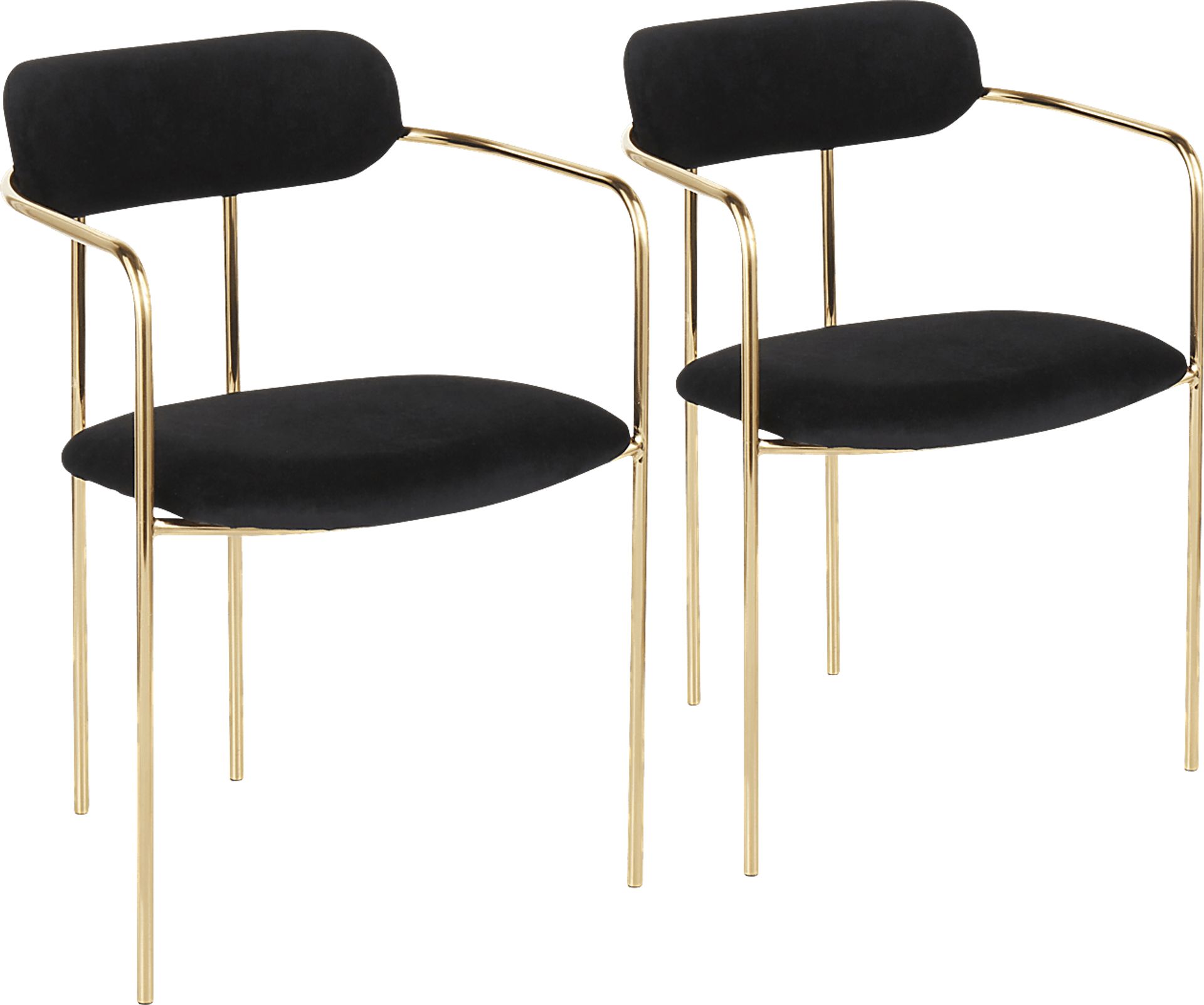 Meckling Black Arm Chair, Set of 2 - Image 1