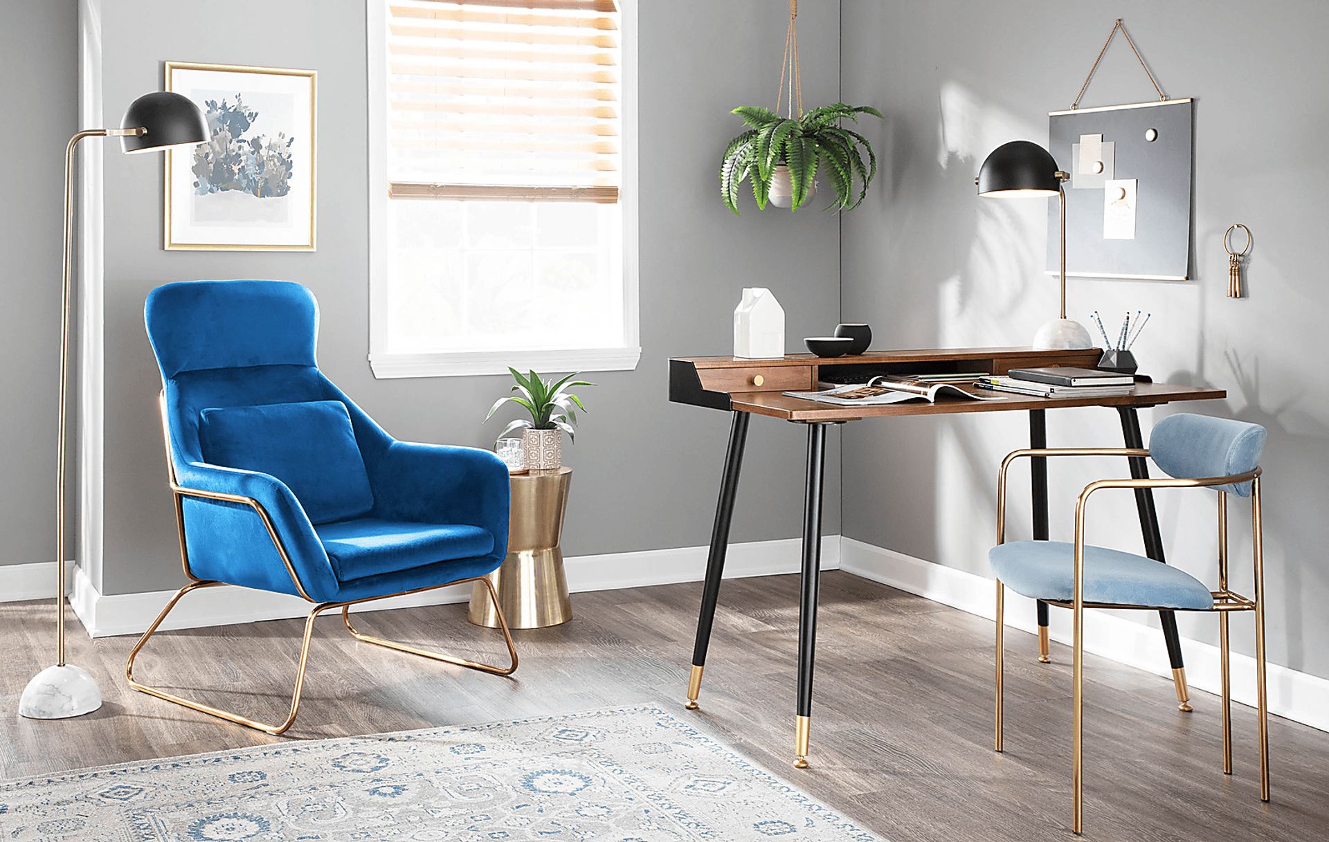 Meckling Blue Arm Chair, Set of 2 - Image 10