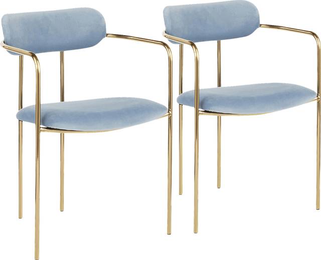 Meckling Blue Arm Chair, Set of 2 - Thumbnail - Image 1