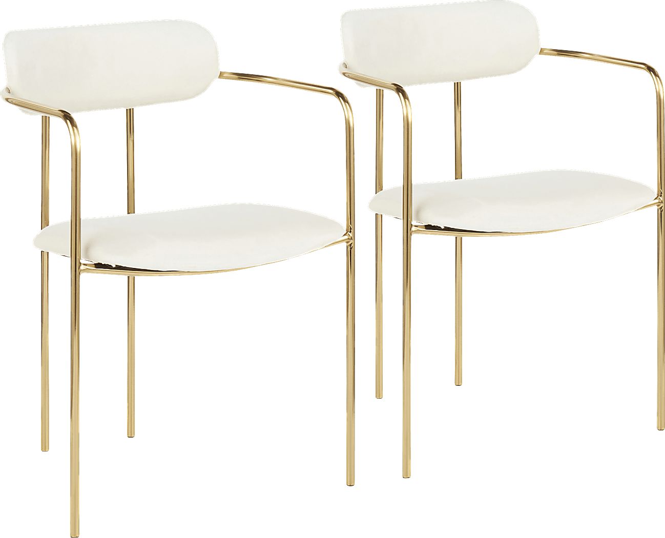 Meckling Cream Arm Chair, Set of 2