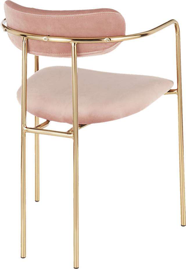 Meckling Pink Arm Chair, Set of 2 - Thumbnail - Image 4