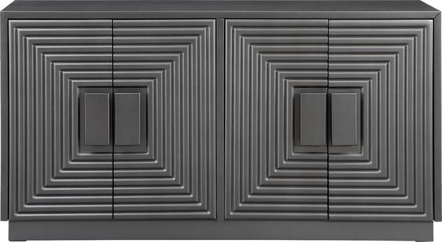 Medellian Gray 4 Door Accent Cabinet - Thumbnail - Image 3