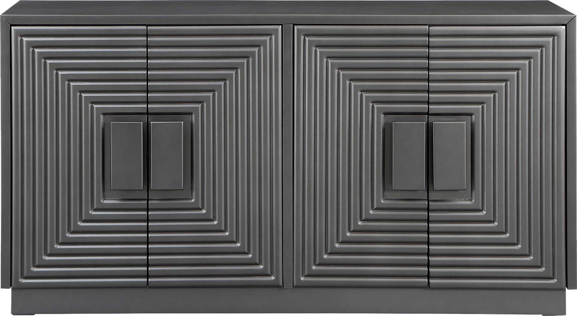 Medellian Gray 4 Door Accent Cabinet - Image 3