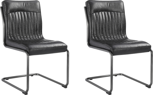 Medill Black Side Chair, Set of 2