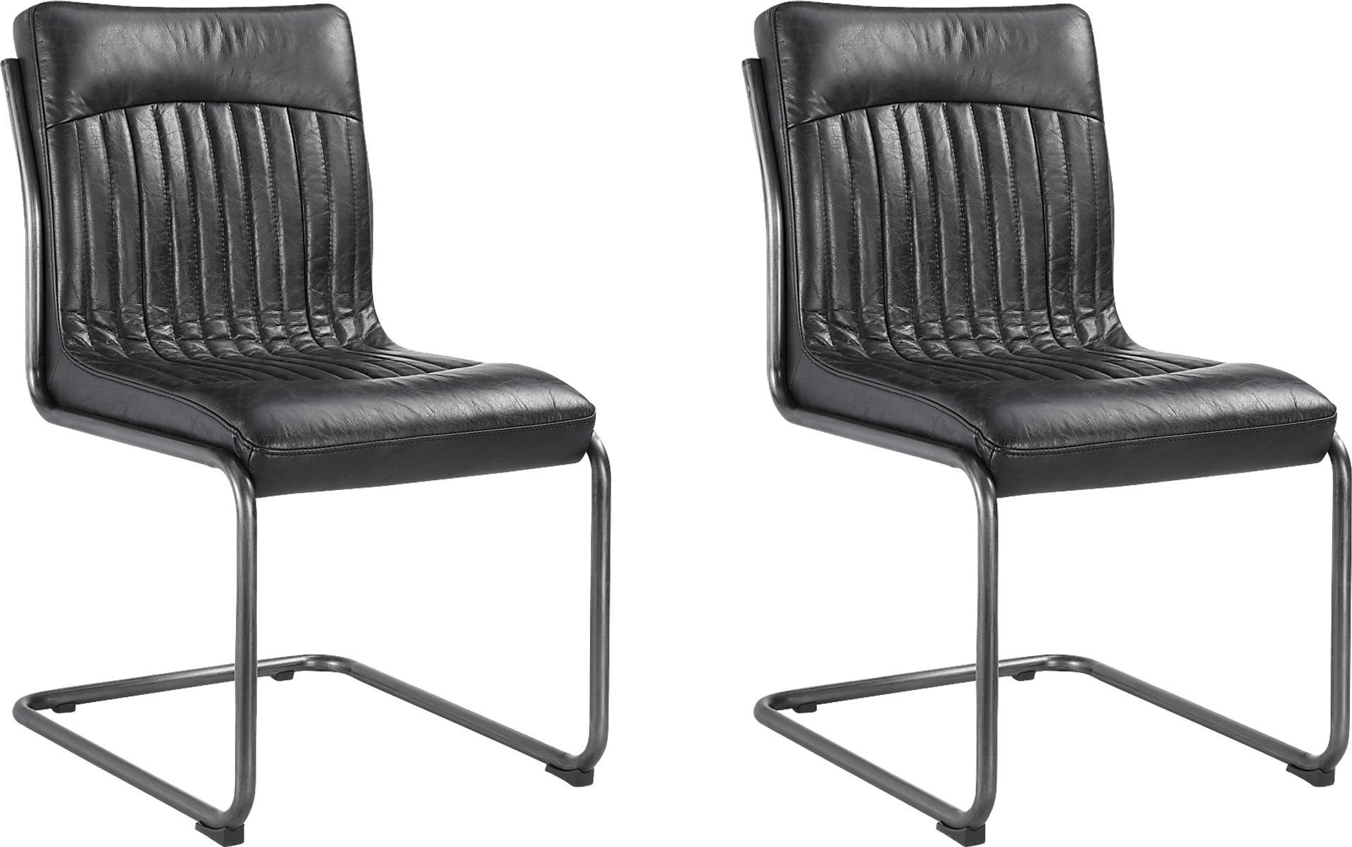 Medill Black Side Chair, Set of 2 - Image 1