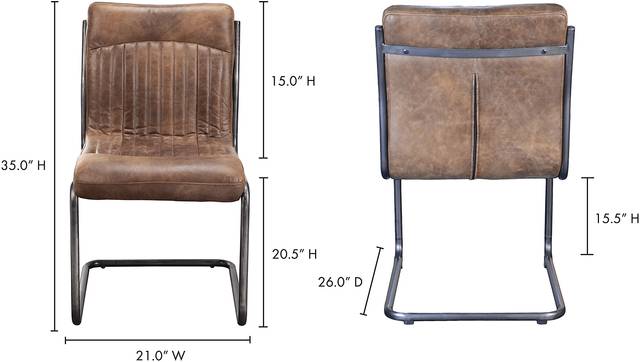 Medill Brown Side Chair, Set of 2 - Thumbnail - Image 6