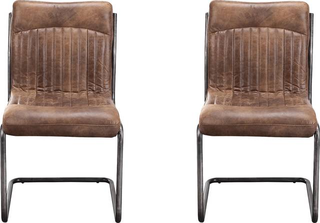 Medill Brown Side Chair, Set of 2 - Thumbnail - Image 1
