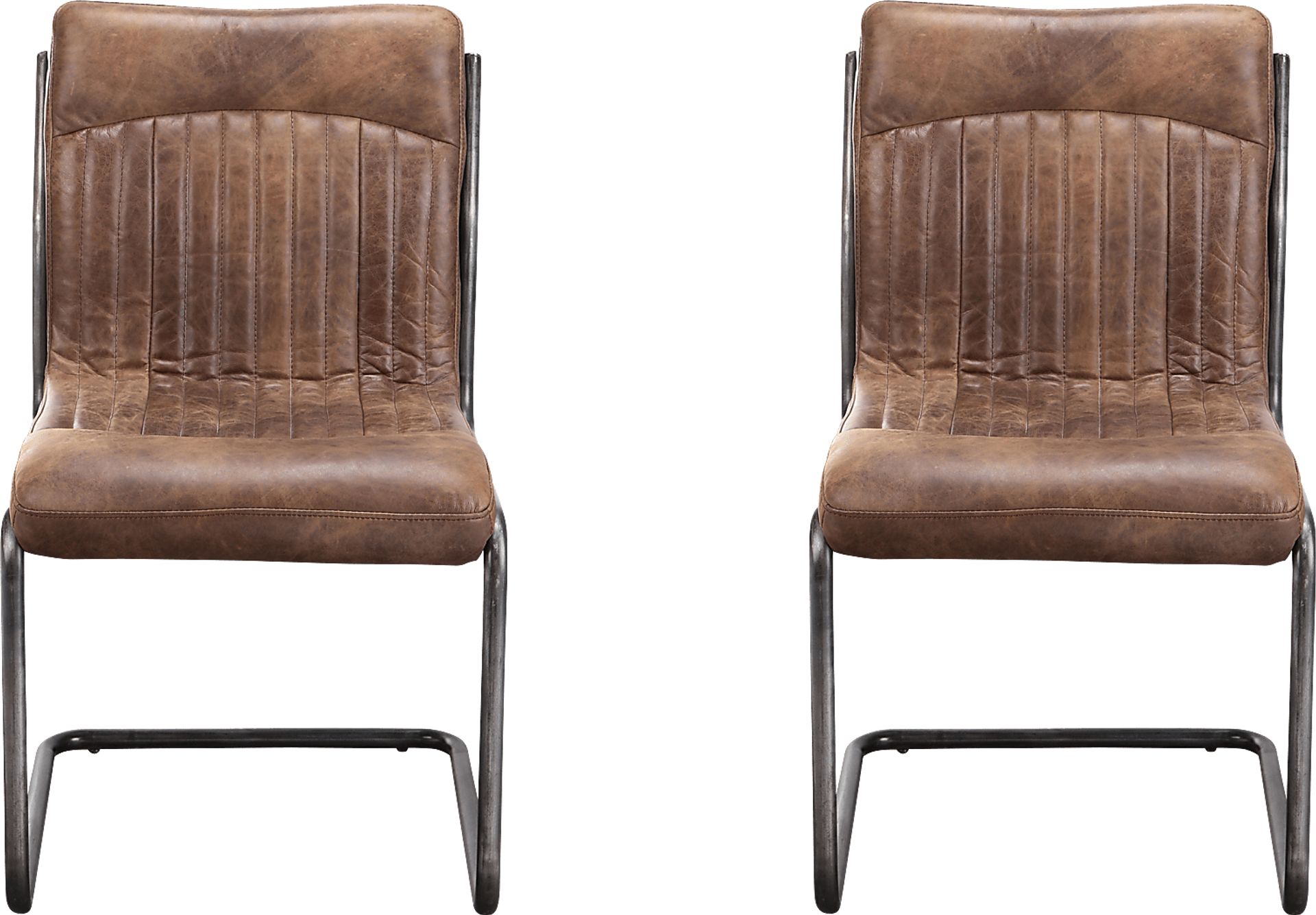 Medill Brown Side Chair, Set of 2 - Image 1